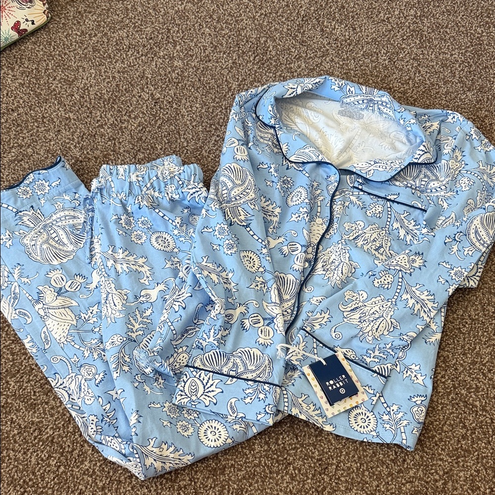 Roller Rabbit X target Light Blue Floral Paisley Pajama Set